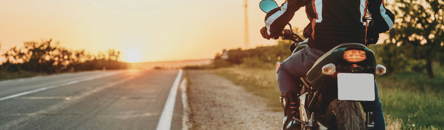 person on motorcycle