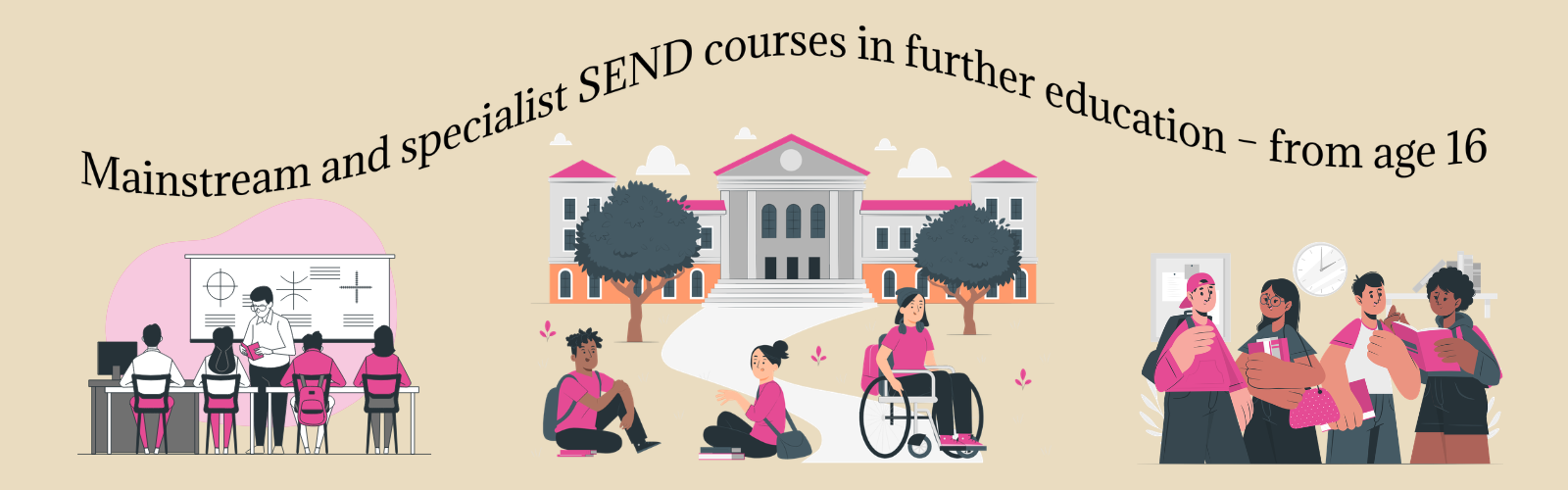 Mainstream and specialist SEND courses in further education – from age 16 - banner